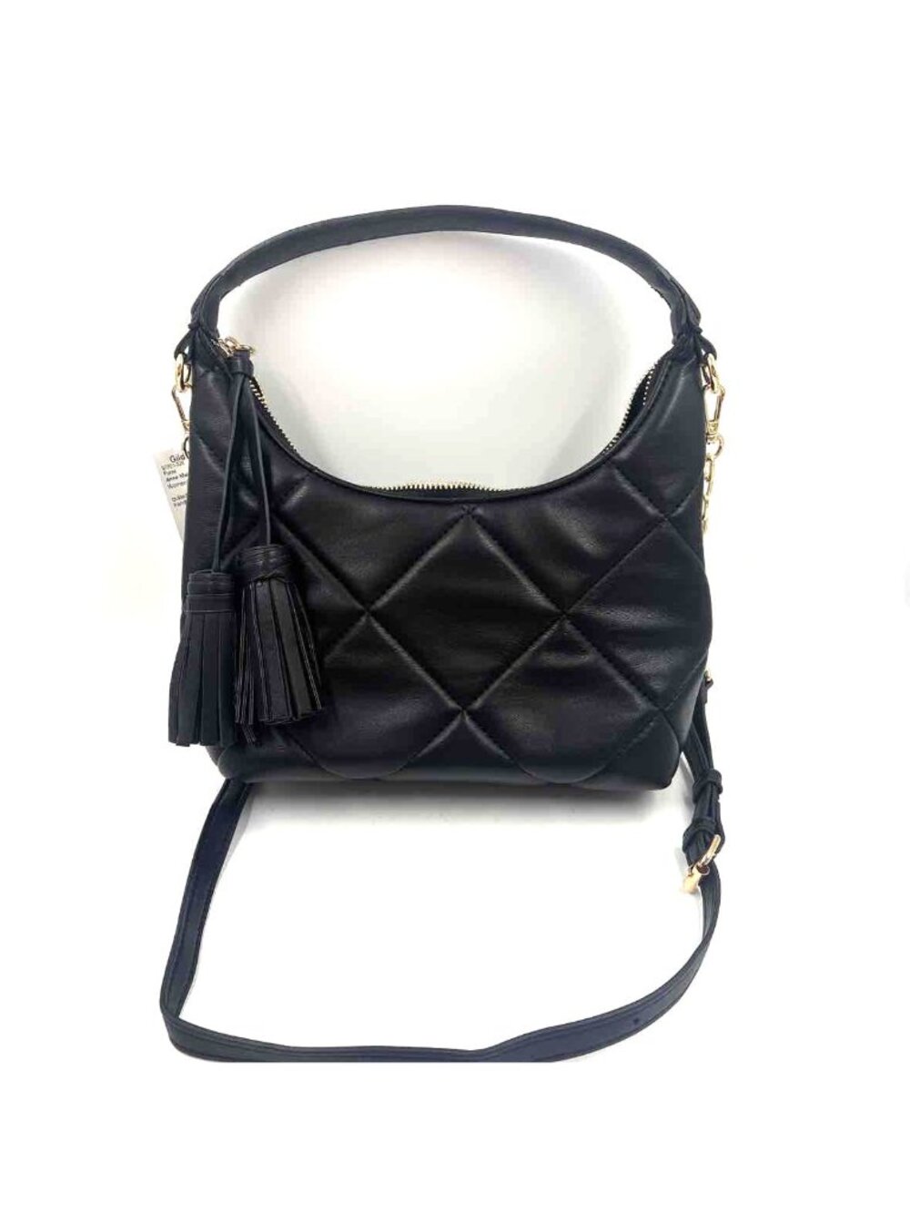 ANNE KLEIN Black Quilted Convertible Shoulder / Crossbody Purse - Picture 3 of 4
